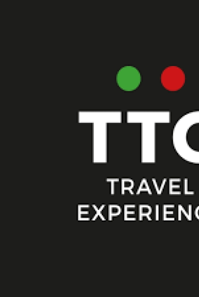 Logo TTG: esperienza di viaggio, colori vivaci, emozione e avventura.